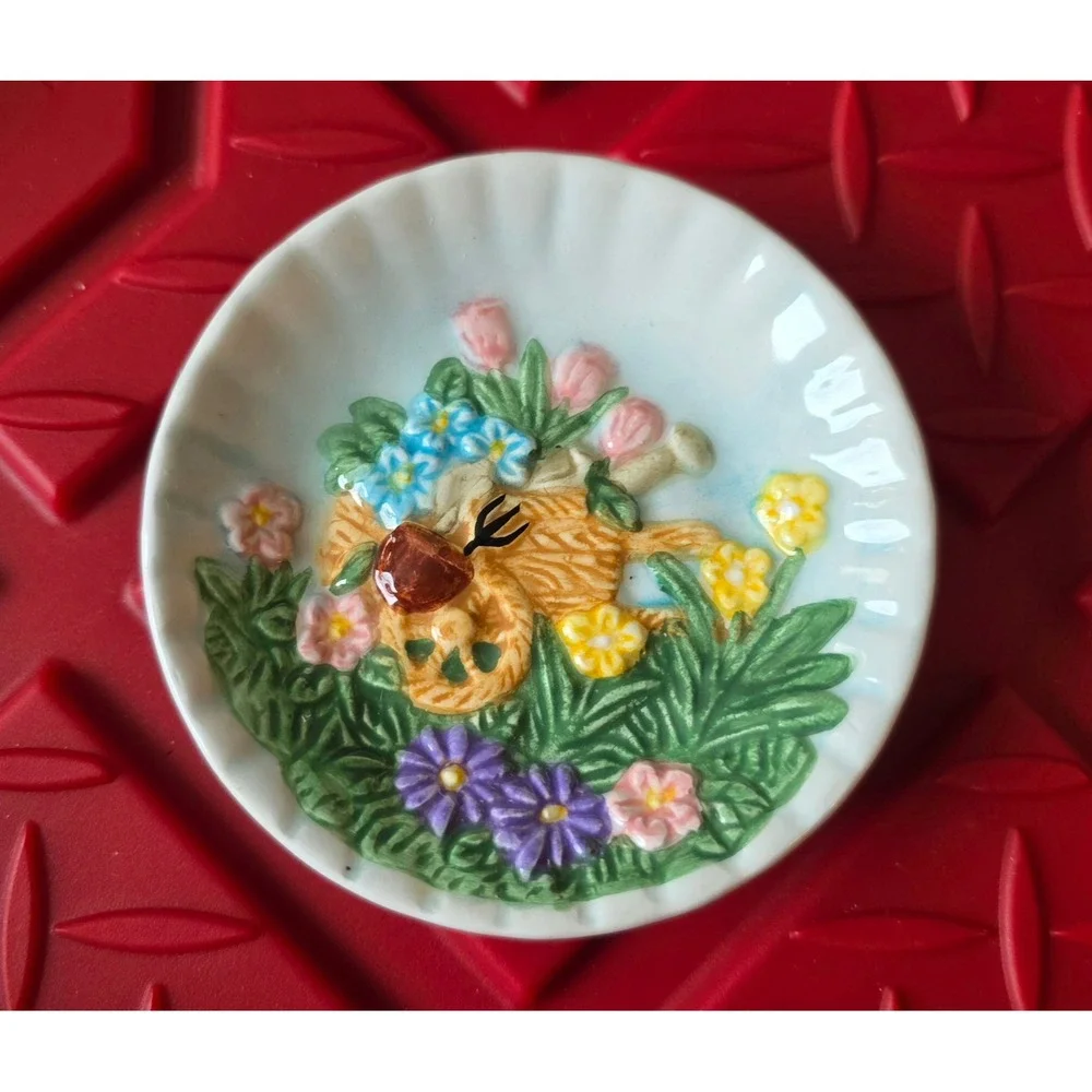 1998 Mercuries Rabbit Garden Party Springtime Tea Set Bunny Ladybugs Miniatures